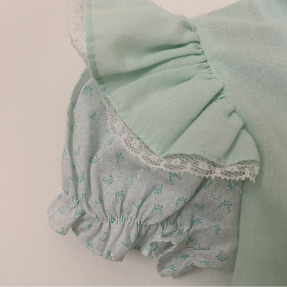 Vintage Mint Green Baby Dress Size 12M - Picture 4 of 4